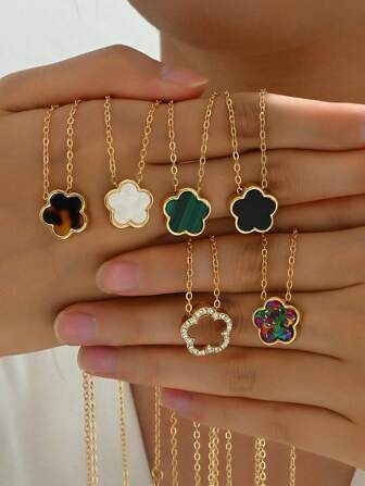 1 pieza Collar de colgante floral multicolor elegante y de moda para mujeres, adecuado para usar a diario, citas, fiestas, festivales, cumpleaños, o como un regalo para el Día de la Madre