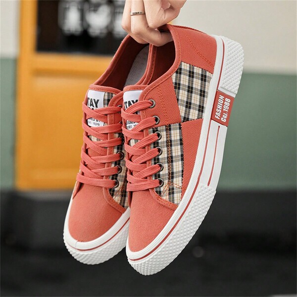 QZTZX Scarpe casual da uomo, sneakers alla moda a taglio basso per le quattro stagioni stile Coreano per ragazzi in tela