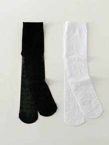 2pcs Girl's Tight Dance Socks With Foot For Ballet - Multicolor - View 5