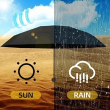 Lightweight Portable Capsule Umbrella, UV Protection, Mini 5-Fold Umbrella, Suitable For School, Office, Home, Travel, Heart Pattern For Boys, Summer Cooling, Beach, Travel,Spring Summer Picks,Brides Maid Gifts,Room,Bedroom Decor,Beach,Travel,For Men,For Women,Vacation - Dusty Pink - View 7