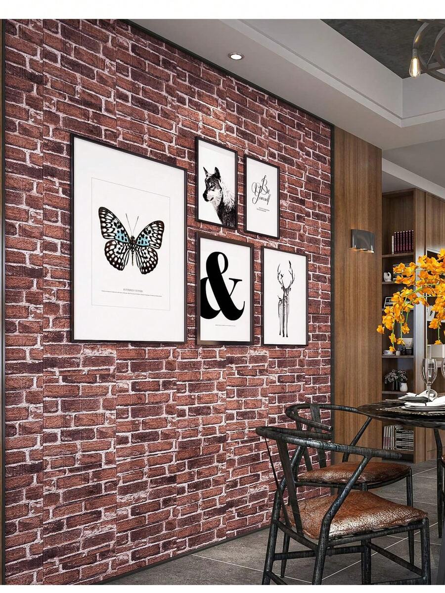 10/20/50/100pcs 3D Brick Peel And Stick Wallpaper For Classroom
