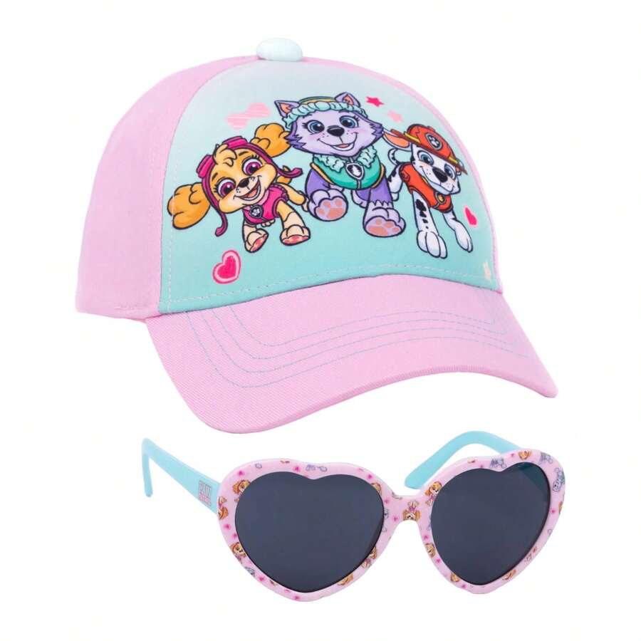 Girls Sunglasses Baseball Cap Set (Pink/Blue) - Pink/Blue - View 1