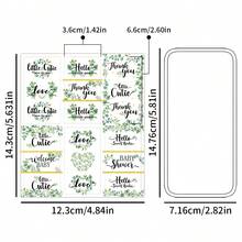 5張/30件綠植風格糖果包裝紙，淋浴迷你糖果棒迷你包裝巧克力棒貼紙標籤，適用於生日派對淋浴裝飾（不包括糖果） - 彩色 - 查看 2
