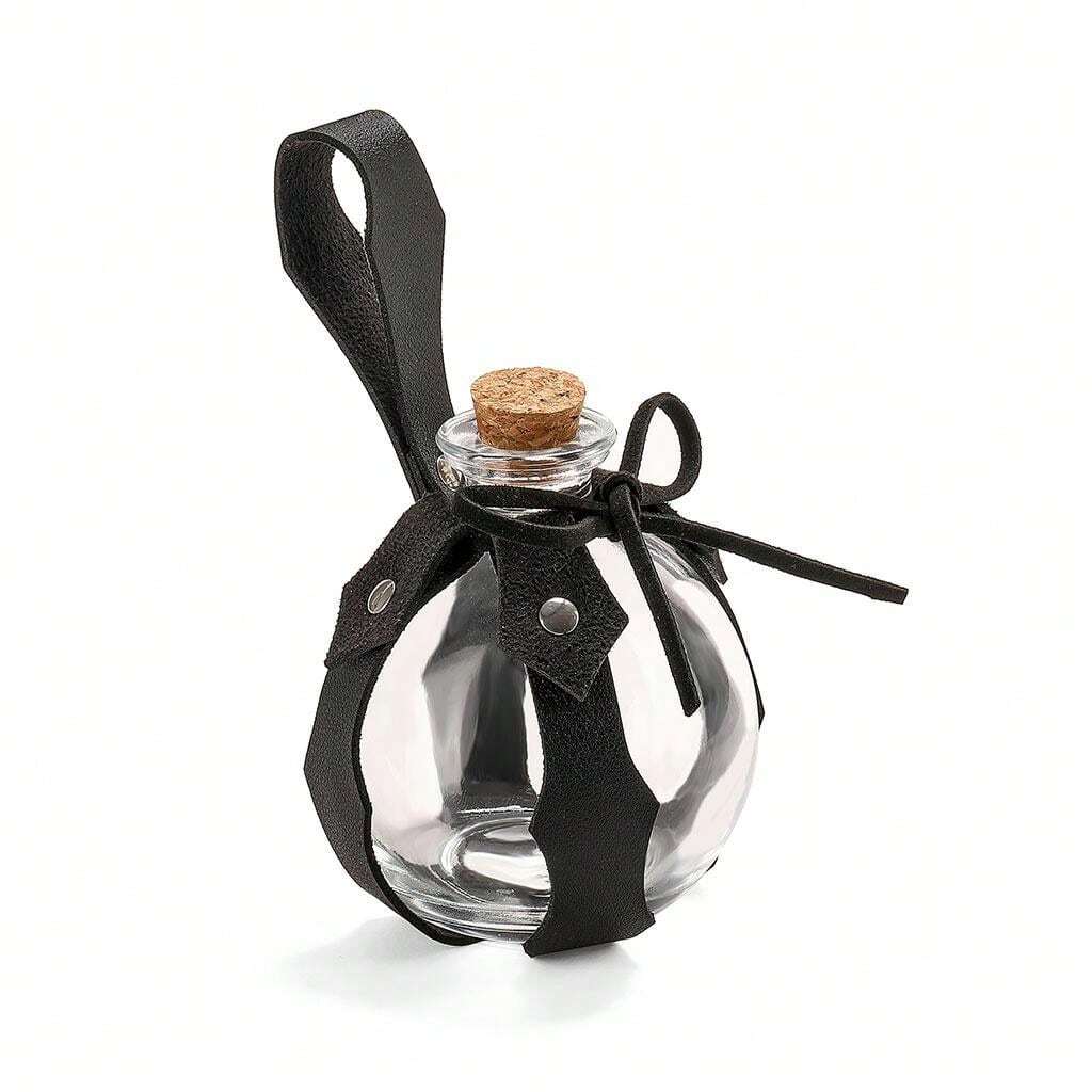 Skeleteen Dark Magic Potion Bottle - Brown Wizard Potions Glass Holder ...