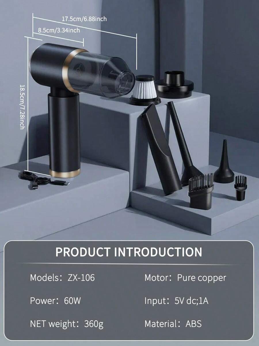 Car Vacuum Cleaner HandHeld Vehicle Household High Suction Wireless Suction Strong Cleaning Gap