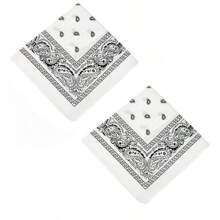 Women Bandana & Square Scarves - 2 White - View 1