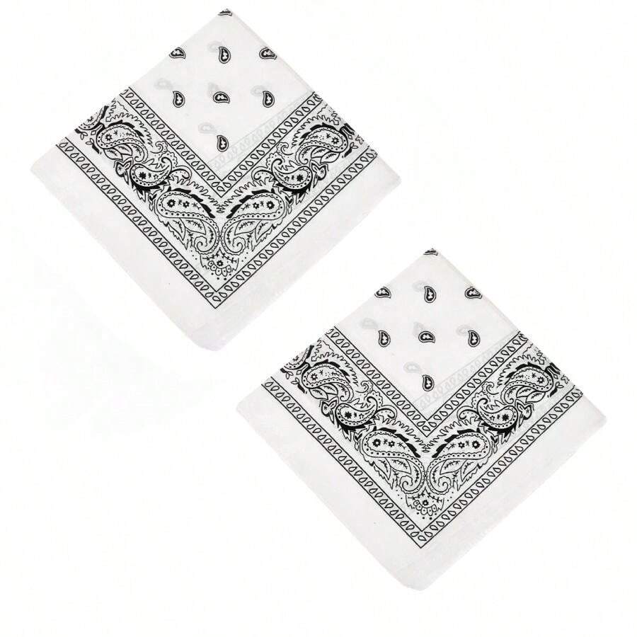 Women Bandana & Square Scarves - 2 White - View 1
