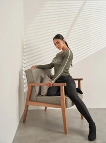 Women Sweaters - xanh quân đội - Xem 4