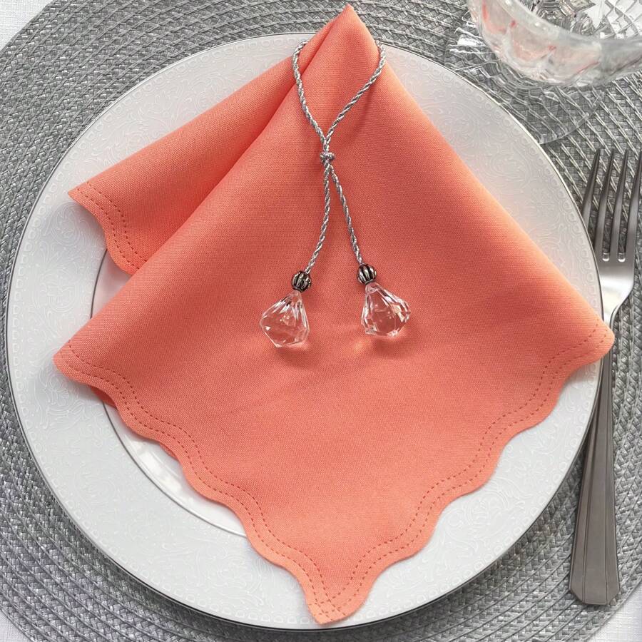 Table Napkins - Salmon - View 1