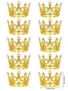 6 piezas Mini coronas con forma de corona con perlas, perfectas para decoraciones de fiesta de cumpleaños, regreso a la escuela, Día de San Valentín