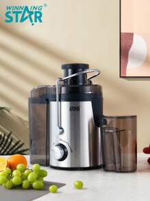 Winning Star Juicer 0.8L Capacity Fully Automatic Wall Breaker Food Supplementary Machine Two-Speed Adjustable Speed Orange Machine For Family Party Restuarant - UK Plug(220-240V) - View 1