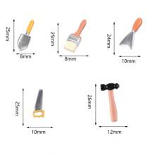 10 pièces/20 pièces/30 pièces Mini outil de réparation en résine, boîte à outils, pince, accessoires de couteau pour scène miniature