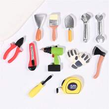 10 pièces/20 pièces/30 pièces Mini outil de réparation en résine, boîte à outils, pince, accessoires de couteau pour scène miniature