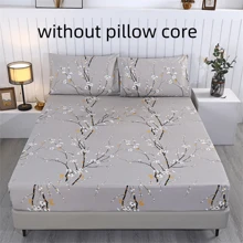 Copriletto a tre pezzi in stile moderno con fiori, confortevole, soffice e traspirante in fibra di poliestere, adatto a tutte le stagioni per la camera da letto