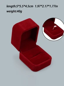 1~4psc Exquisite Red Jewelry Packaging Gift Box For Jewelry Storage Displays, Earrings, Necklaces And Ring Gift Boxes - Red Jewelry Box - View 2