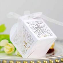 50 piezas, Cajas de regalo de dulces para ducha de bebé, bautizo, decoración, suministros para pequeños negocios, cajas de embalaje, decoraciones de boda, cajas de regalo, artículos de boda, regalos para invitados de boda, cajas de regalo, decoraciones de boda para recepción