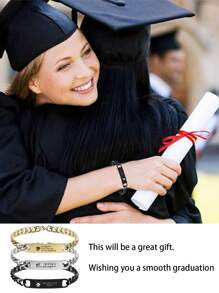 1入組畢業禮物手鍊，手鐲式設計，適用於2024年畢業禮物，啟發性的畢業禮物，適合於高中和大學畢業禮物，同時也是洗禮、傳教士、生日、聖誕節、上大學等場合的完美禮物，是富有意義的禮物 - 彩色 - 查看 6