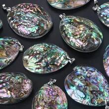 Large Abalone Shell Pendant With Colored Edges For DIY Jewelry Necklace,  European And American Style - Abalone Pendant - View 1