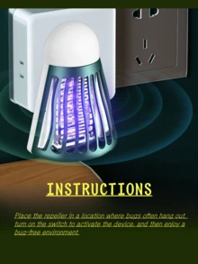 1pc Badminton Insect Repeller Indoor Badminton Mosquito Repellent Lights(New And Old Packaging Randomly Issued) (Plug Specifications Have Been Taken Pictures Show) - Dark Green - View 6