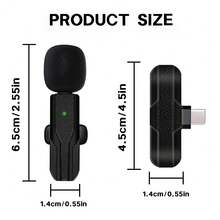 專業無線Lavalier領夾式麥克風，兼容iPhone、iPad-無線全向電容錄音麥克風，適用於採訪視頻播客Vlog - A8-領夾麥 - 查看 2