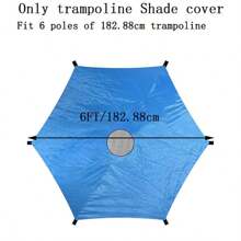 Trampoline Shade Cover, 6ft 8ft 10ft 12ft 14ft 16ft Sun-Protection Trampolines Canopy, Easy To Install, Anti-UV Trampolines Sunshade Accessories For Outdoor Backyard Playground - Blue - View 12
