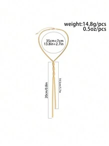 Twist Y Lariat Necklace - Yellow Gold - View 6