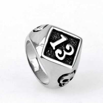 1 pieza Anillo de acero de titanio de moda, banda de acero inoxidable unisex, talla US