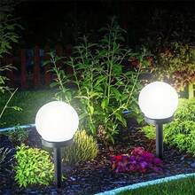 2pcs Outdoor Solar LED Ball Shaped Garden Light, Waterproof Pathway Landscape Stake Light For Patio, Halloween Decoration, Cold White - Multicolor - View 5