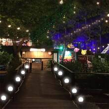 2pcs Outdoor Solar LED Ball Shaped Garden Light, Waterproof Pathway Landscape Stake Light For Patio, Halloween Decoration, Cold White - Multicolor - View 4
