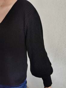 Women Sweaters - 黑色 - 查看 2