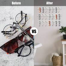 1 Pack Acrylic Sunglasses Organizer Storage Wall Mounted Eyeglasses Holder Hanging Eyewear Display Rack Hanger For Entryway Shelf (Clear) Jewelry Organizer Rack - Clear - View 6