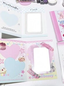 10PCS Korean Ins Fashion Cute 3-Inch Photo Card Back Card Foldable Card Holder Original Ins Folding Card Packaging Material Card Set Card Delivery Message Card Gift Packaging Card Greeting Card Campus Supplies Student Stationery,Funny,Gift Card Back To School,Valentine,Wedding,Mother's Day,Mom's Gift,Back To School,School Supplies - Multicolor - View 4