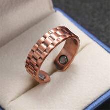 Unisex Copper Vintage Adjustable Open-Ended Ring, Multiple Styles Available - Bronze - View 5