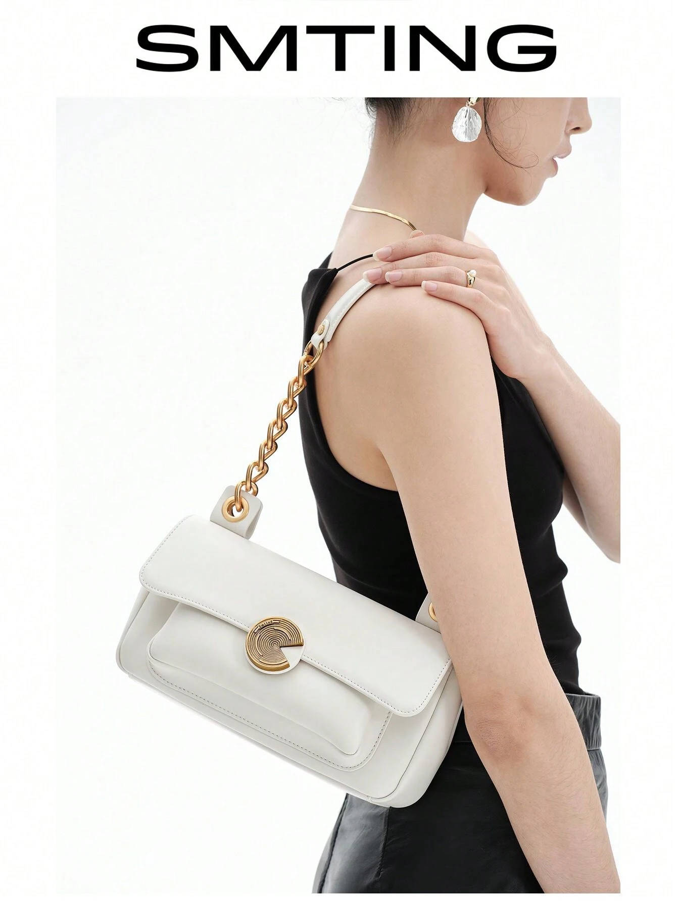 SMTING Versatile HighQuality Original Design Chain Strap Square