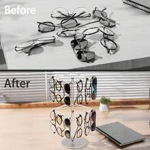 Rotating Acrylic Sunglasses & Eyeglasses Display Rack - Clear Tabletop Organizer For Eyewear - Clear - View 8