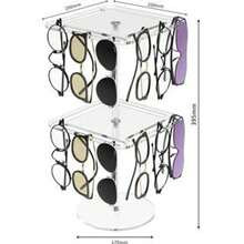 Rotating Acrylic Sunglasses & Eyeglasses Display Rack - Clear Tabletop Organizer For Eyewear - Clear - View 6