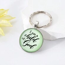 1pc I Am A Child Of God Keychain Metal_yythk - Silver - View 8