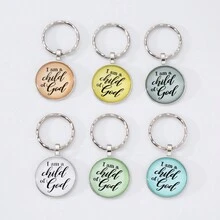1pc I Am A Child Of God Keychain Metal_yythk - Silver - View 10