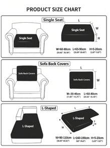 1pc Universal Four Seasons Plush Jacquard Sofa Cover, Stretchy & Cat-Proof & Pet-Friendly Solid Color Sofa Slipcover, Suitable For L-Shaped And 1/2/3/4 Seater Sofa