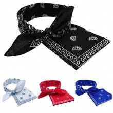 Women Bandana & Square Scarves - 1 màu đen và 1 màu xanh hoàng gia - Xem 3