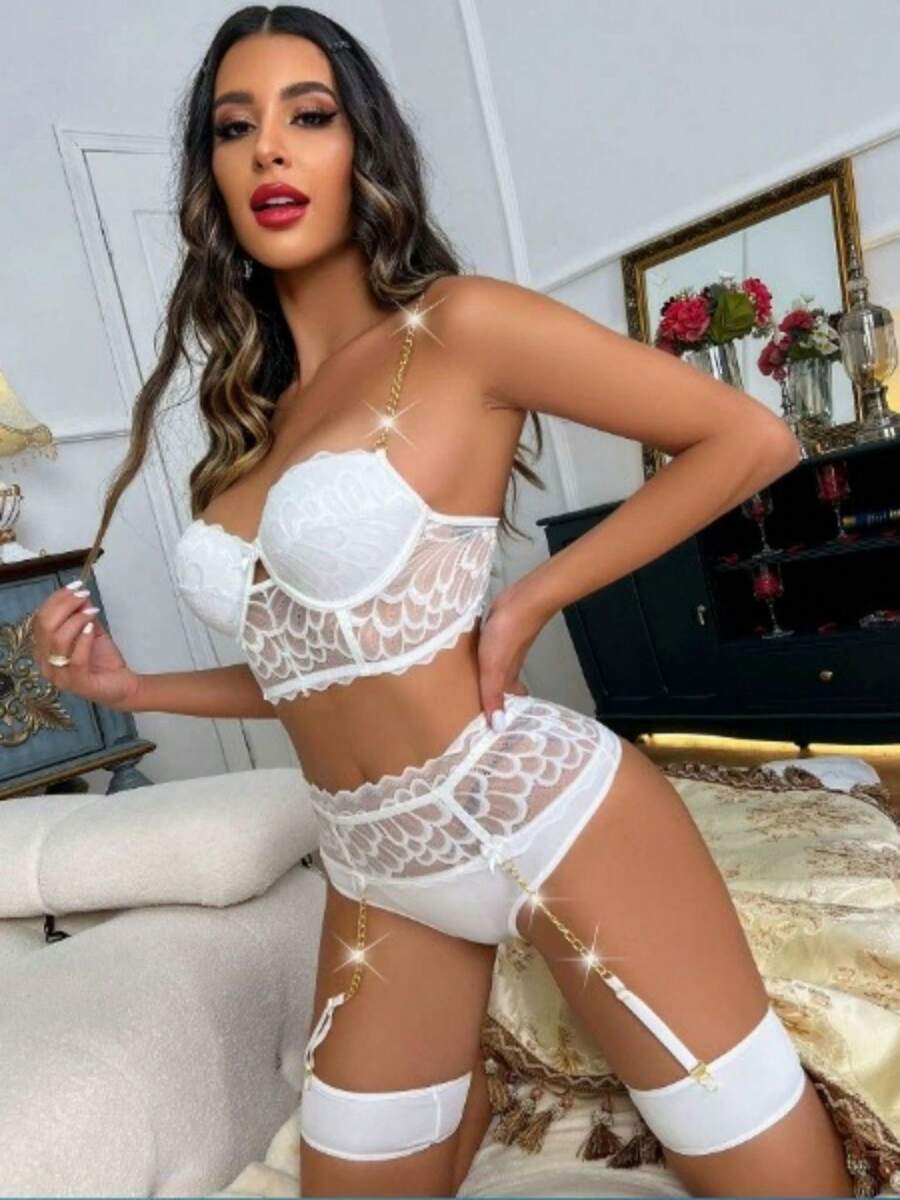 Women Sexy Lingerie Sets - trắng - Xem 1