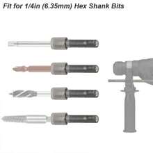 Hammer Drill Adapter SDS Plus Convert To Hex Shank Adapter 1/4inch Hexagonal Converter Rod Bar Electric Hammer Drill Power Screwdriver Bit Holder Socket Impact Driver,Tool Accessories - SDS Hex Adapter - View 4