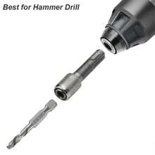 Hammer Drill Adapter SDS Plus Convert To Hex Shank Adapter 1/4inch Hexagonal Converter Rod Bar Electric Hammer Drill Power Screwdriver Bit Holder Socket Impact Driver,Tool Accessories - SDS Hex Adapter - View 10