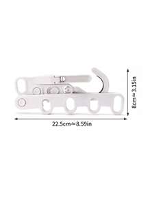 Có thể gập lại Di Động Móc Treo Quần Áo Phơi Móc Treo 5 Lỗ Đa Năng, Dụng Cụ Sấy Đồ Giặt - Màu Xám nhạt - Xem 13