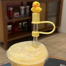 6入組3D可愛動物彩虹防塵矽膠吸管套，適用於10毫米/0.4英寸吸管，40oz/30oz/20oz杯子（由矽膠製成，不是PVC） - 彩色 - 查看 9