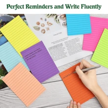 A5 Sổ tay bìa mềm màu đen/Giấy ghi chú màu/Bút bi lăn đen Nhanh khô Bút trung tính Văn phòng phẩm Bộ văn phòng - màu sắc - Xem 11