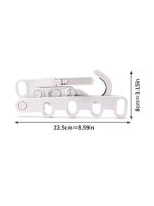 Có thể gập lại Di Động Móc Treo Quần Áo Phơi Móc Treo 5 Lỗ Đa Năng, Dụng Cụ Sấy Đồ Giặt - Màu Xám nhạt - Xem 2