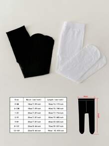 2pcs Girl's Tight Dance Socks With Foot For Ballet - Multicolor - View 3