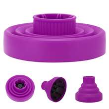 1入組沙龍工具黑色粉色通用矽膠風筒擴散器帽，可調溫度抗散熱風吹乾頭髮風筒