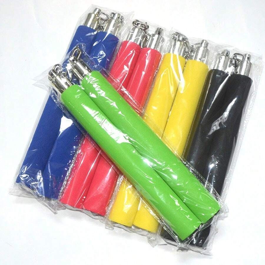 1pc Sponge Nunchucks, For Beginners Learning Practice Of Martial Arts, Taekwondo School Teaching, Bearing, Color Random Delivery - Multicolor - View 1